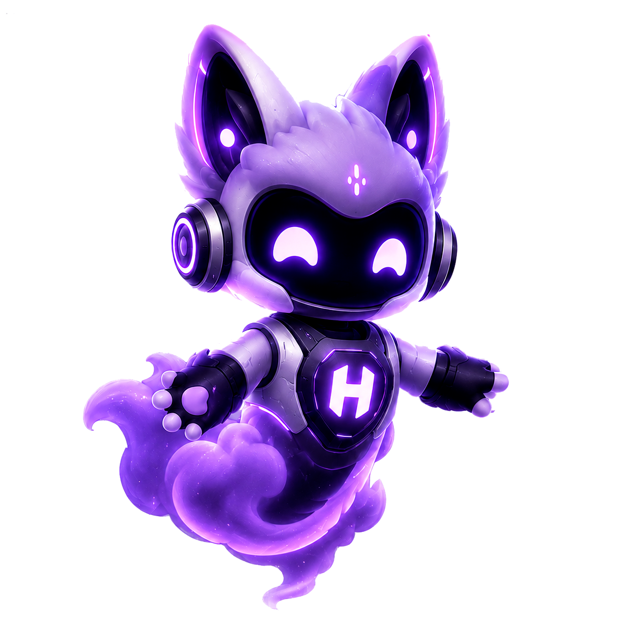 Mascote Haze voando