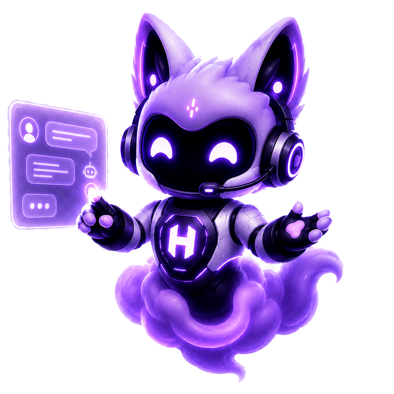 Mascote de atendimento Haze